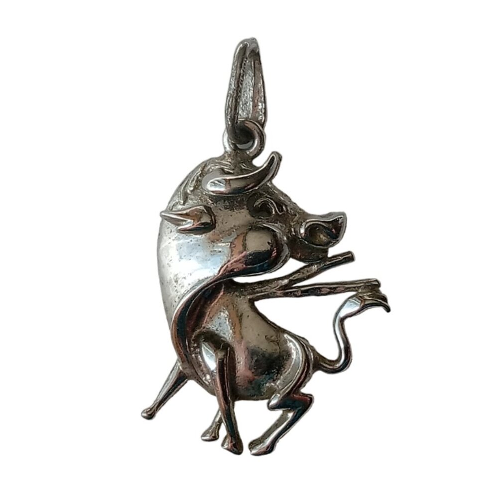 Vintage Bull Pendant Charm